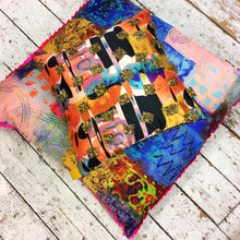 Gold Glitter Sequin Handmade Printed Cushion *one-of-a-kind*